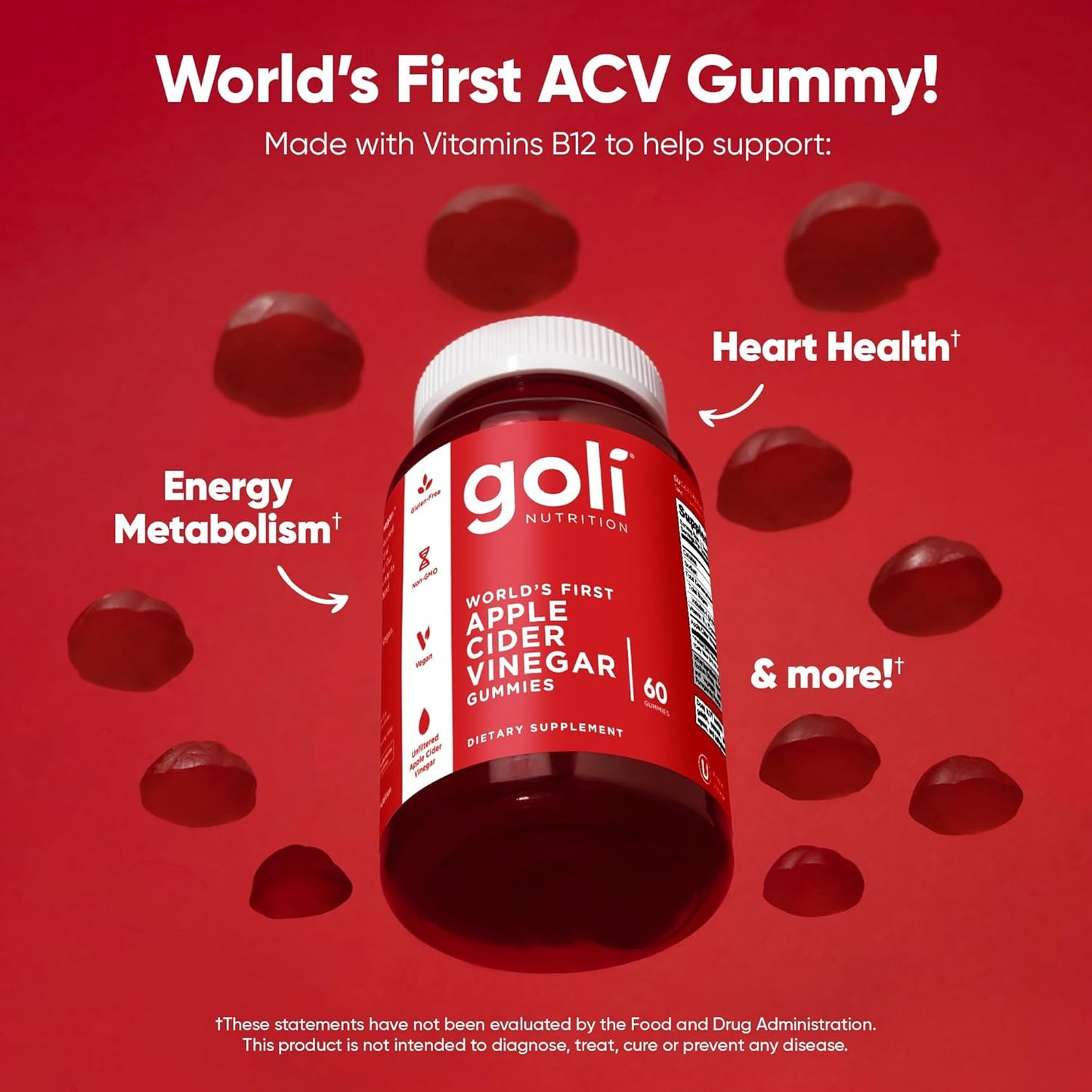 Goli Zero Sugar Pre Pro Postbiotic Gummies - Worlds First 3-in-1 with DE111, XOS, MCC1849 - No Sugar Alcohols - Vegan, Keto-Friendly, Non-GMO Pack of 3